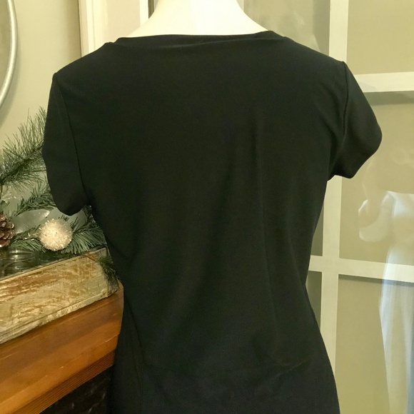 LL Bean Fitness performance black short sleeve dress - Picture 7 of 16